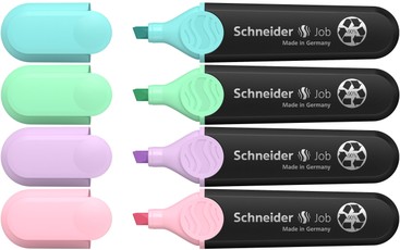 JOB tekstmarkerite komplekt, 4 tk, pastelsed