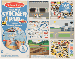 MELISSA & DOUG korduvkasutatavad kleebised Sõidukid