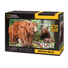 CUBICFUN NATIONAL GEOGRAPHIC 3D pusle pruunkaru