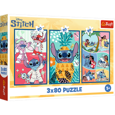 TREFL DISNEY STITCH puslede komplekt Stitchi maailm, 3x80 osa