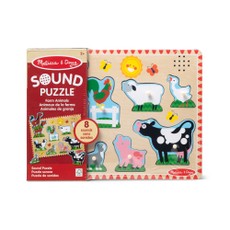 MELISSA & DOUG helidega pusle Farmiloomad