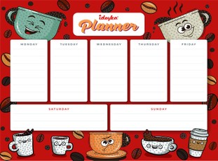Magnetiline planeerimiskalender teemantmosaiikuga Kohv 32x40 cm