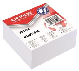 OFFICEproducts valge, liimitud märkmepaberikuubik