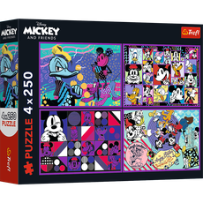 TREFL DISNEY MICKEY MOUSE Puslede komplekt, 4x250 osa