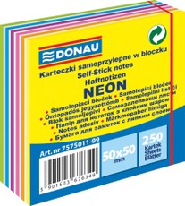 Kleepuvad märkmelehed 50 x 50 mm, 250 tk, neon-pastelltoonides