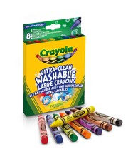 CRAYOLA 8 suurt pestavat rasvakriiti Ultra Clean