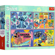 TREFL DISNEY STITCH Puslede komplekt, 4x250 osa