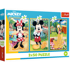 TREFL DISNEY MICKEY MOUSE puslede komplekt Hiired puhkusel, 3x50 osa