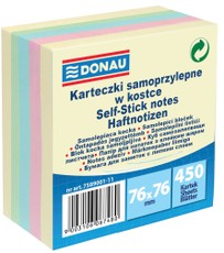 Kleepuvad märkmelehed 76 x 76 mm, 450 lehte