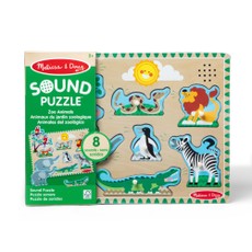 MELISSA & DOUG helidega pusle Loomaaialoomad