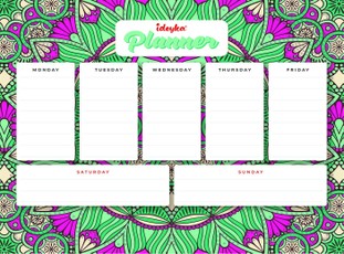 Magnetiline planeerimiskalender teemantmosaiigiga MANDALA 32 x 40 cm