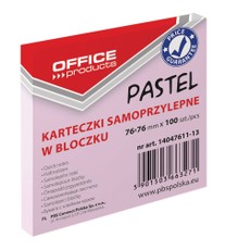 OFFICE product liimilehed 76 x 76 mm, 100 lehte, punane