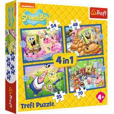 TREFL SPONGEBOB Puslede komplekt 4 in 1  Käsnakalle